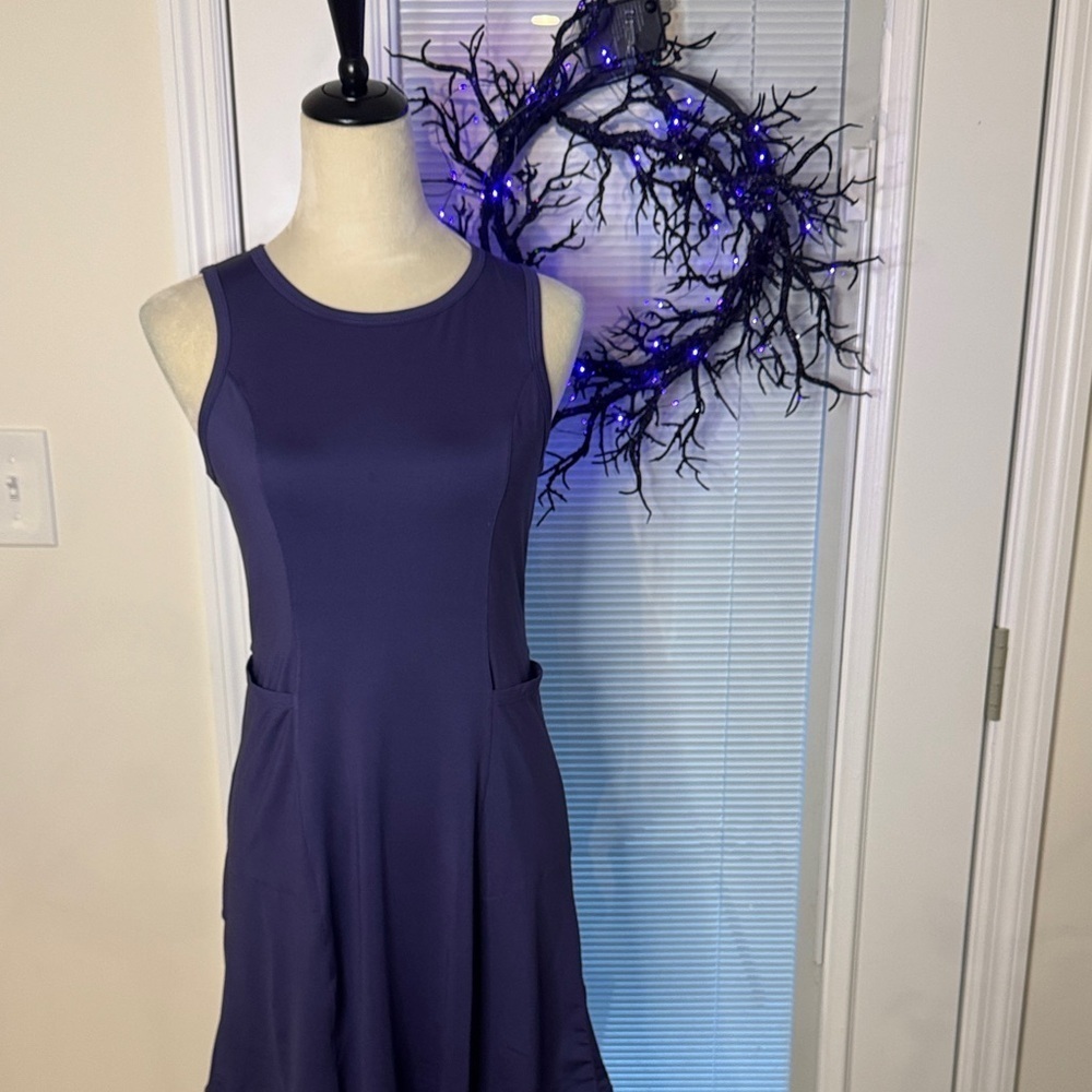 Active USA Rich Purple Sleeveless Tennis Dress With Shorts